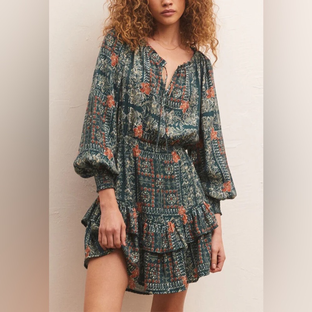 Z SUPPLY long sleeve floral print dress